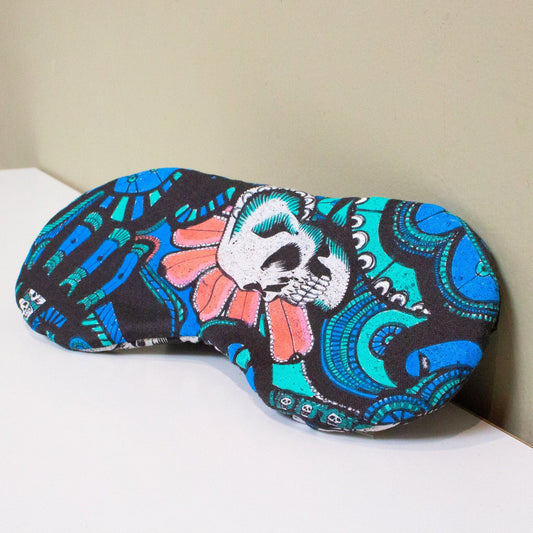 Cotton Eye Mask 'Memento Mori’ in Siren