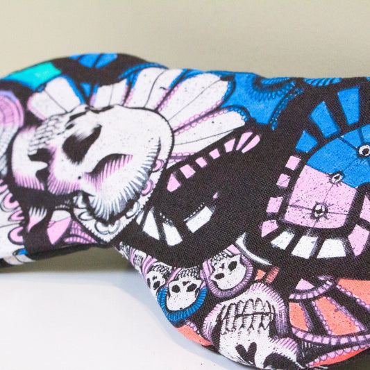 Cotton Eye Mask 'Memento Mori’ in Crepuscular