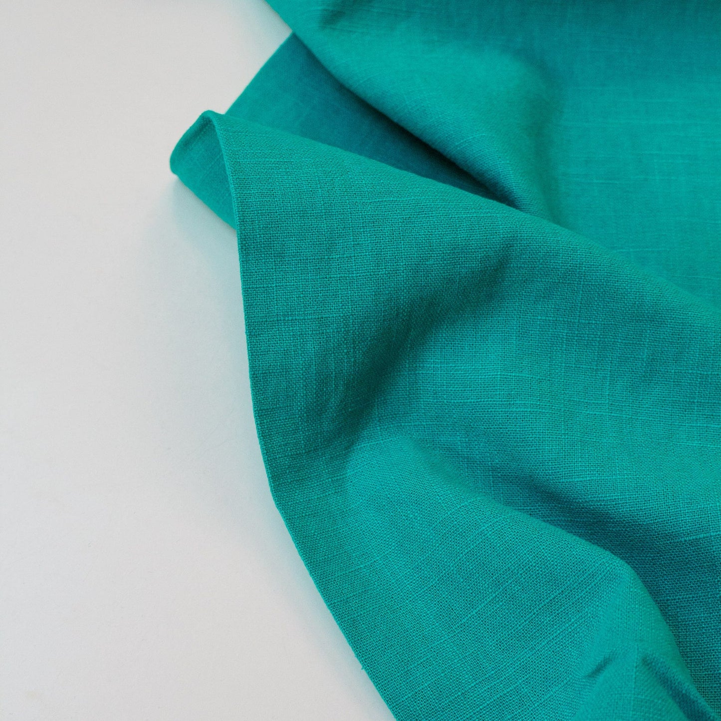 Washed Linen in Turquoise