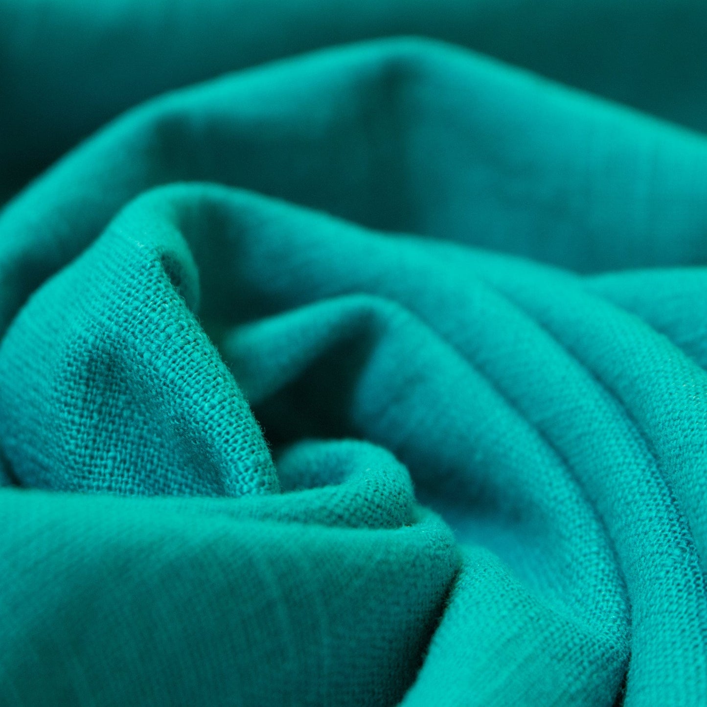 Washed Linen in Turquoise