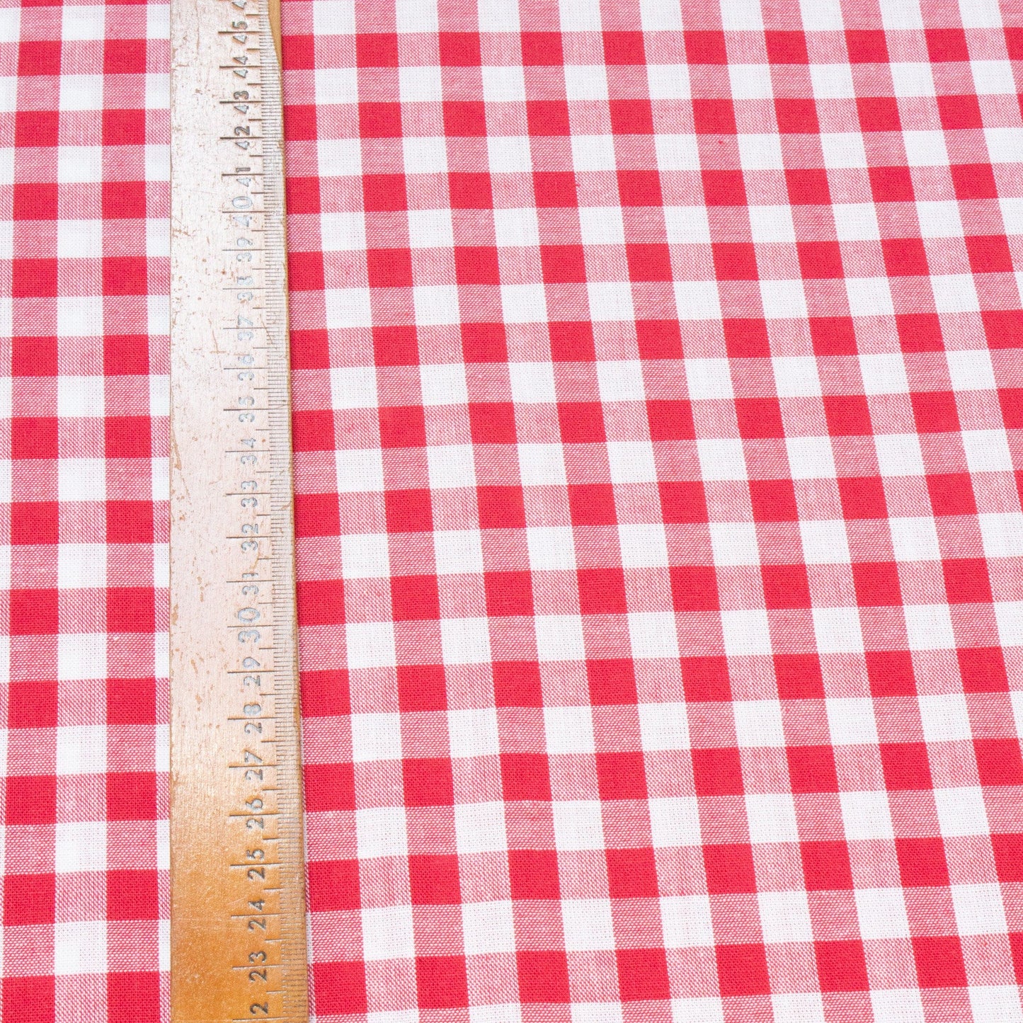 Cotton Gingham in Red and White 1 cm Check