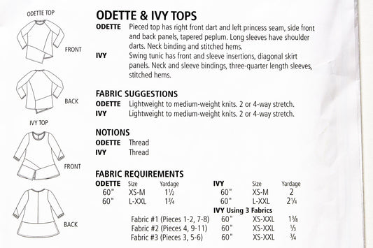 The Sewing Workshop: Odette and Ivy Tops