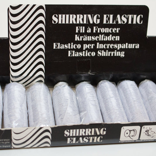 White Shirring Elastic